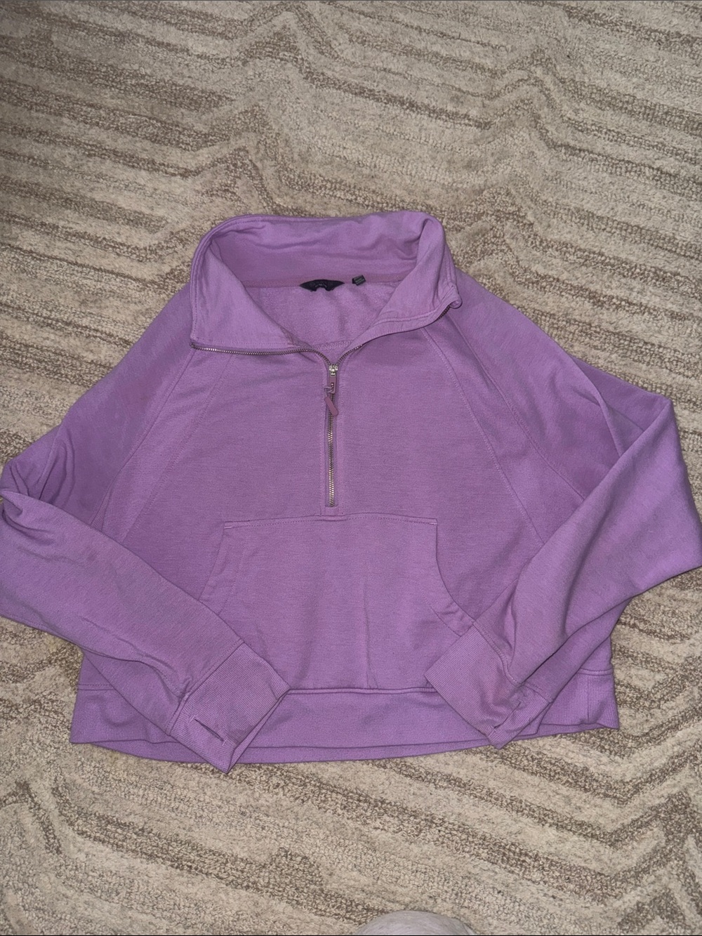 Danskin Lilac Quarter-Zip Pullover Hoodie